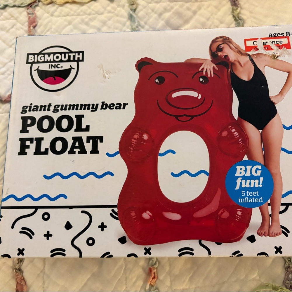 Gummy Bear Pool Float Red